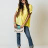 Look To You Satin Babydoll Top In Yellow Image - 1