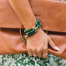 With Me Forever Marble Bracelet In Hunter Green Image - 1