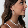 Call Your Shot Hoop Earrings In Silver Image - 1