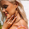 Call Your Shot Hoop Earrings In Gold Image - 1