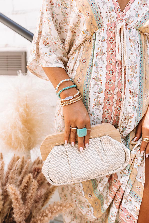 Bubbly Bliss Bracelet Set In Aqua