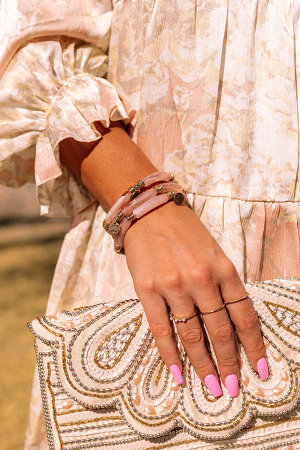 With Me Forever Marble Bracelet In Iced Latte