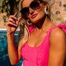 Better By The Pool Sunnies In Dark Grey Image - 1