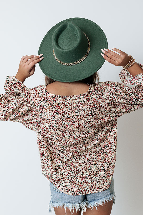 Wine Toast Floral Shift Top In Iced Latte Image - 5