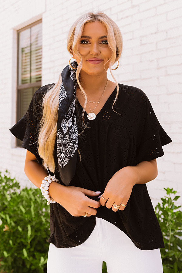 Wish And Wonder Eyelet Top
