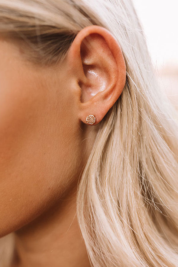 Kendra Scott Nola Rose Gold Stud Earrings in Rose Gold Drusy Image - 2