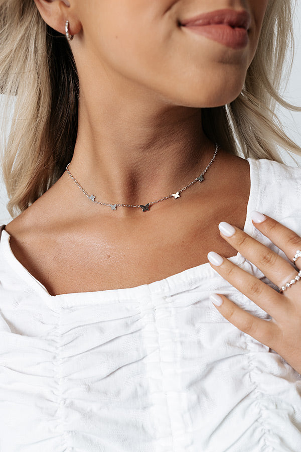 Kendra Scott Lillia Butterfly Strand Necklace in Silver Image - 1