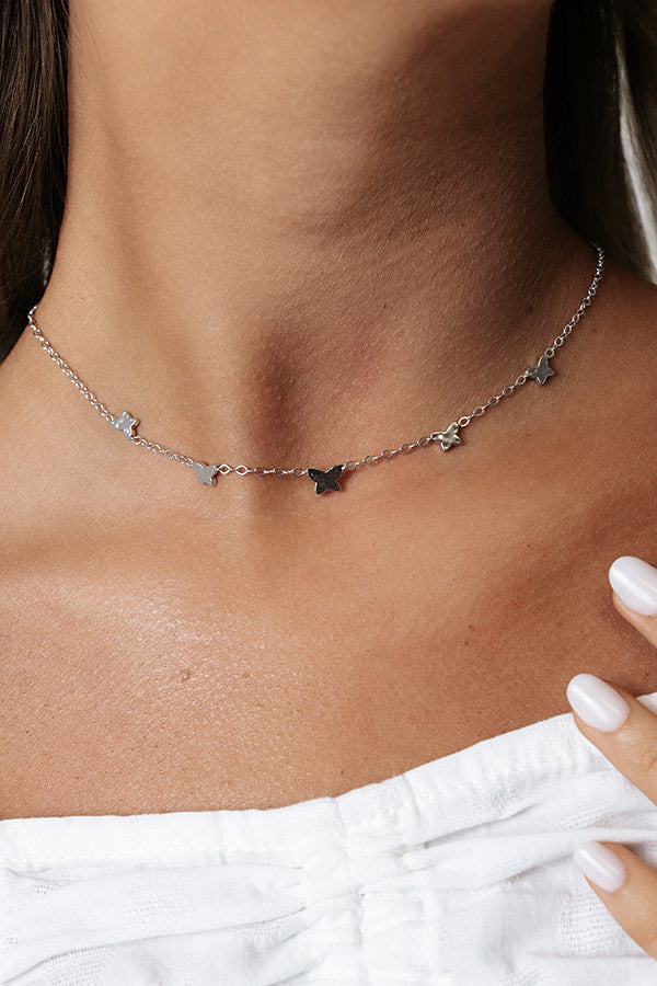 Kendra Scott Lillia Butterfly Strand Necklace in Silver Image - 2