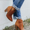 The Lukas Faux Leather Bootie In Camel Image - 1