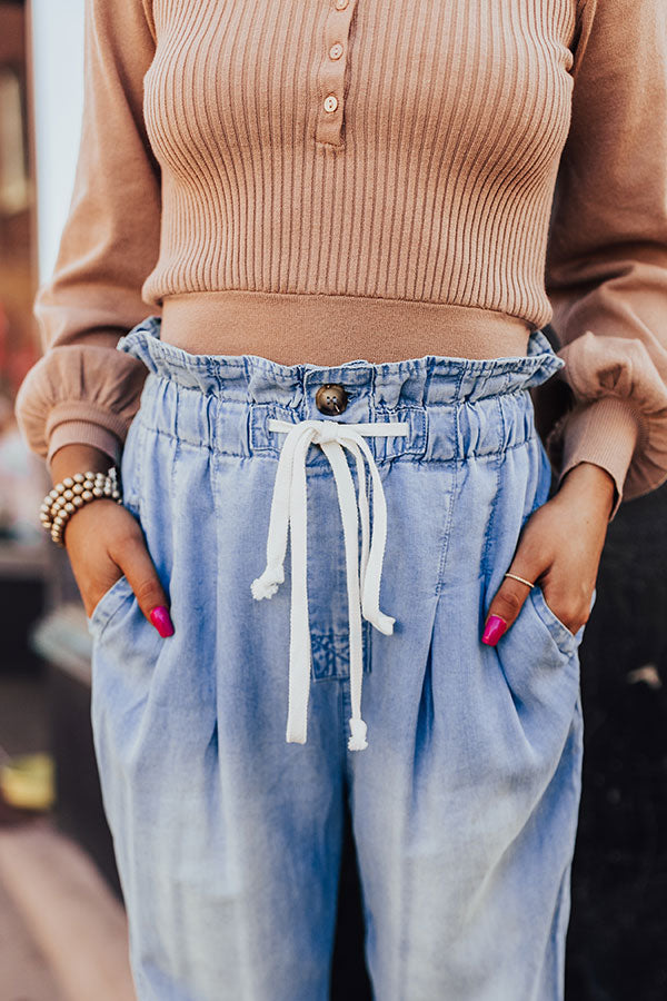 Daybreak Dreamer Chambray Pants in Light Wash Image - 4
