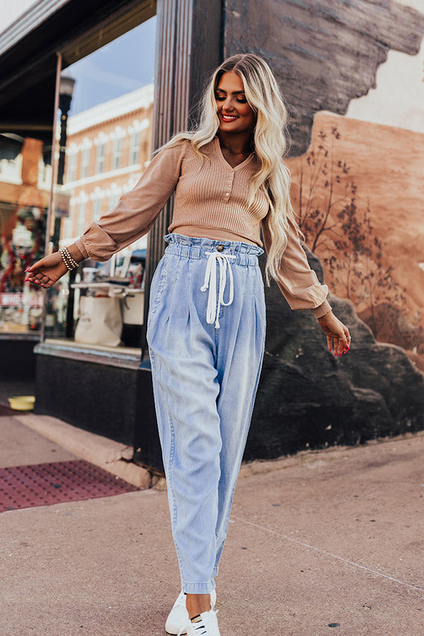 Daybreak Dreamer Chambray Pants in Light Wash Image - 2