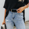 Effortless Success Leather Belt In Black Image - 1