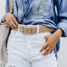Effortless Success Leather Belt In Khaki Image - 1