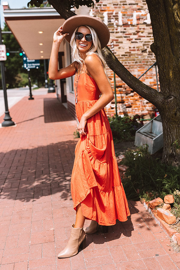 Papaya Kisses Maxi In Tangerine Image - 5