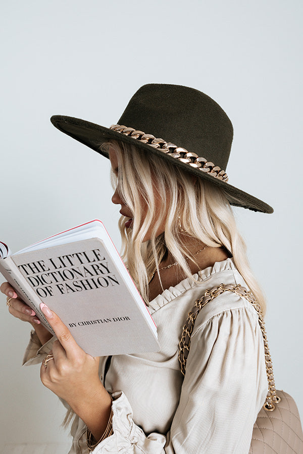 Love Of Lattes Felt Fedora In Olive