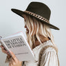 Love Of Lattes Felt Fedora In Olive Image - 1