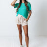 Sunset Hours Knit Shift Tee In Turquoise Image - 1
