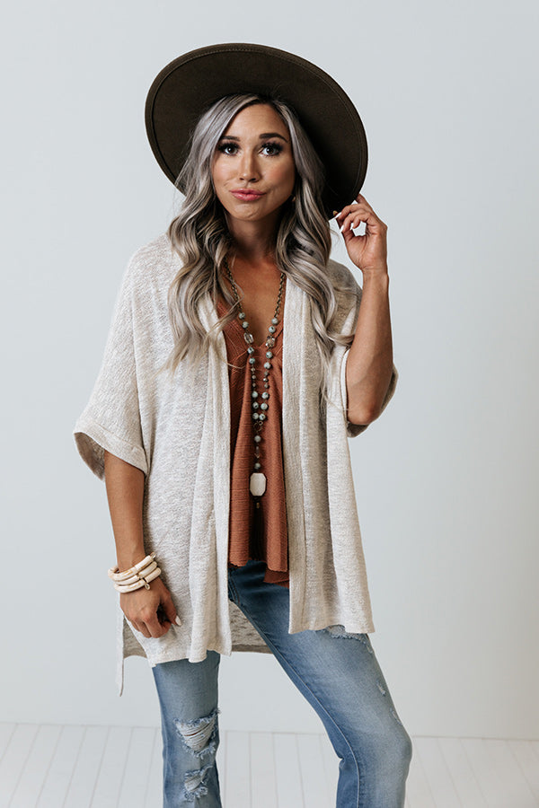 Major Milestone Knit Cardigan In Light Birch