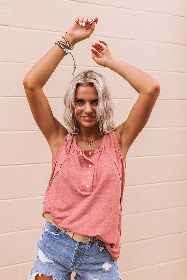 Bodega Babe Shift Top in Aurora Red