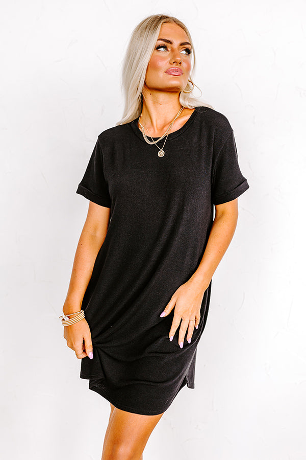 New Adventure T-Shirt Dress In Black Image - 3