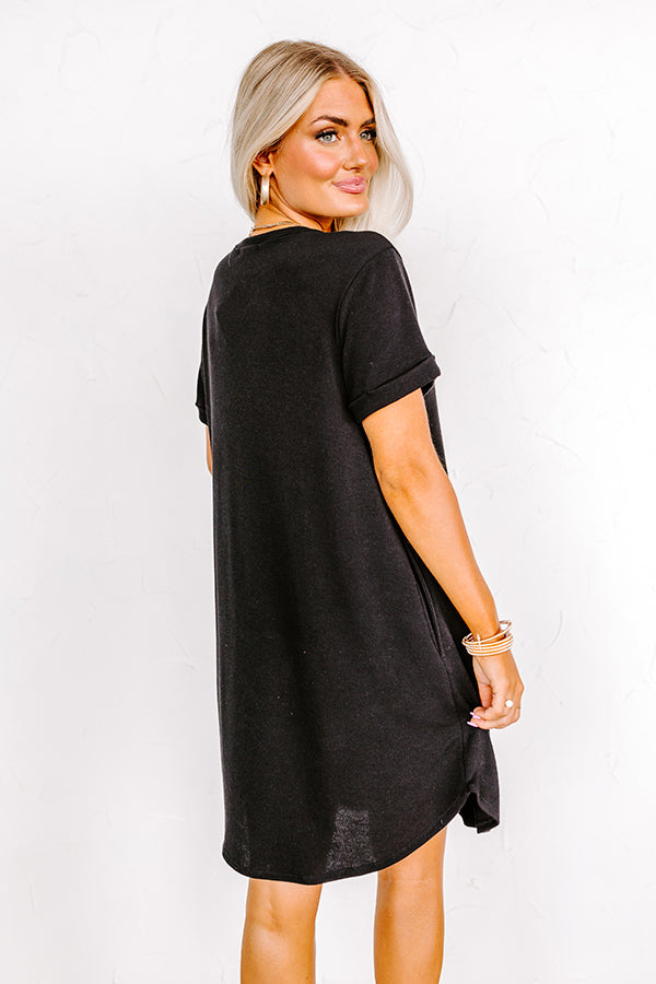 New Adventure T-Shirt Dress In Black Image - 4