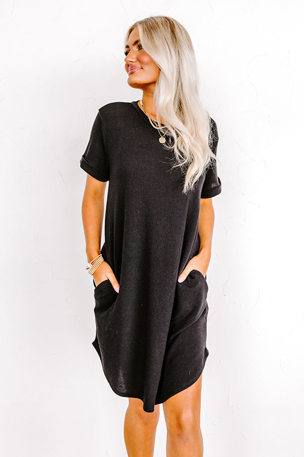 New Adventure T-Shirt Dress In Black Image - 2