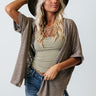 Major Milestone Knit Cardigan In Dark Taupe Image - 1