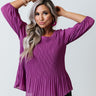 Love On A Loop Pleated Shift Top In Orchid Image - 1