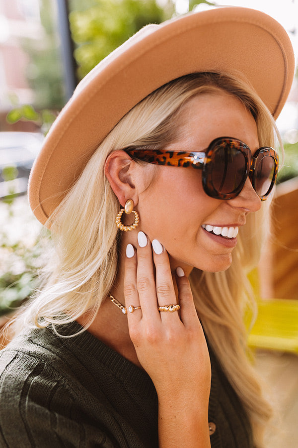Francine Twisted Metal Door Knocker Earrings