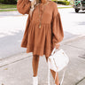 Autumn Destiny Shift Dress In Rust Image - 1