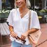 Ambitious Wishes Wrap Top In White Image - 1