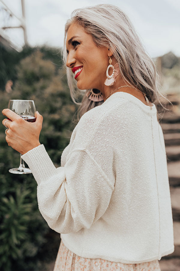 Cute To Be Cool Knit Top In Cream