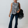 Vacay Ticket Shift Top in Charcoal Image - 1