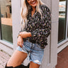 Vineyard Bound Floral Shift Top in Black Image - 1