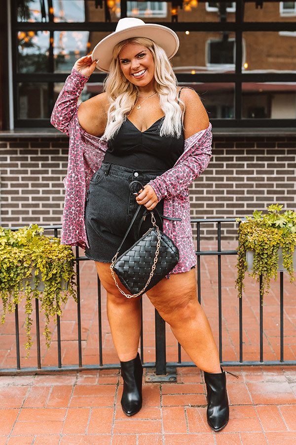 Wild Dreams Leopard Cardigan in Sangria Curves