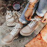 The Sibina Faux Leather Boot In Taupe Image - 1