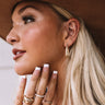 Belle Twisted Metal Square Hoop Earrings Image - 1