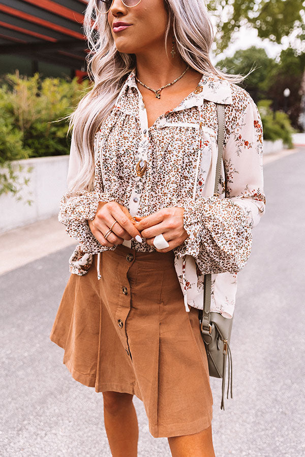 Sweetheart In The City Chiffon Top in Cream Image - 3
