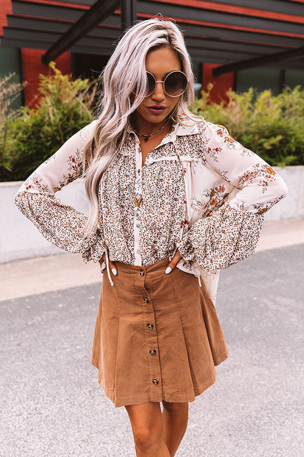 Sweetheart In The City Chiffon Top in Cream Image - 4