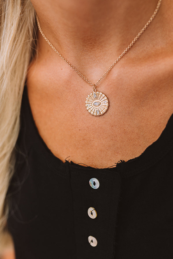 Neve Rhinestone Evil Eye Talisman Necklace Image - 3
