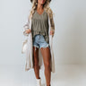 Lush Leaves Stripe Cardigan Image - 1