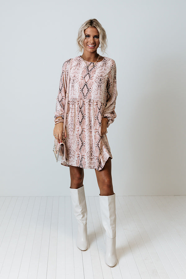 Besotted Beauty Babydoll Dress In Pink
