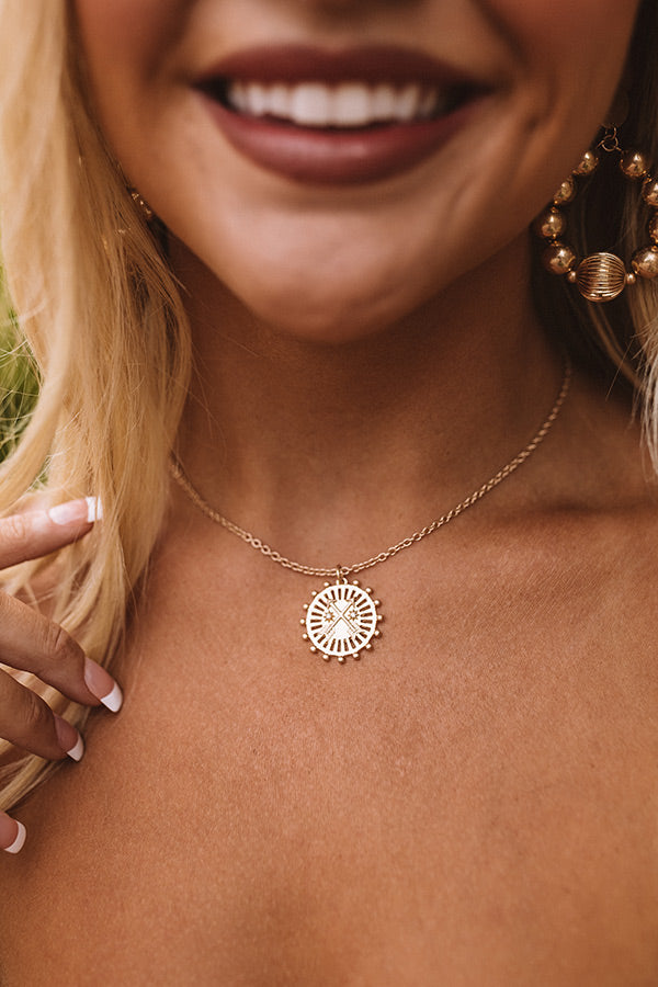 Tori Crossed Arrows Charm Necklace