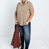 Back To My Roots Tee in Light Martini Olive Curves Image - 1
