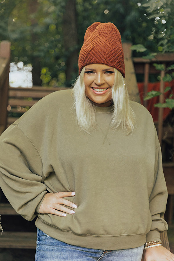 Coffee Order Sweatshirt In Sage Curves Image - 4