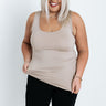 Basic Instincts Seamless Tank In Warm Taupe Curves Image - 1