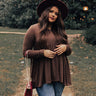 Take Me As I Am Babydoll Top In Chestnut Curves Image - 1
