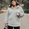 Fireside Crackle Sherpa Pullover In Grey Curves Image - 1