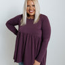 Take Me As I Am Babydoll Top In Purple Curves Image - 1