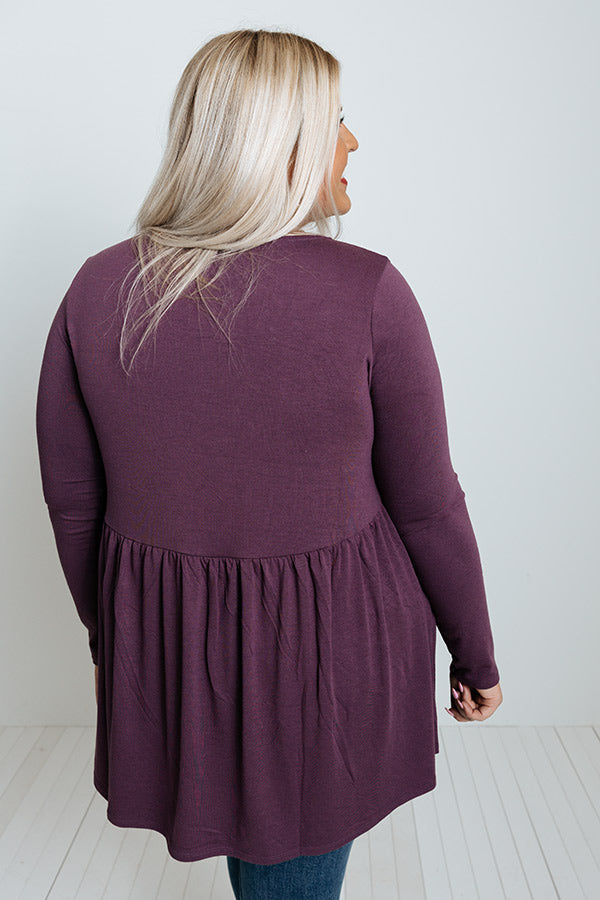 Take Me As I Am Babydoll Top In Purple Curves Image - 4